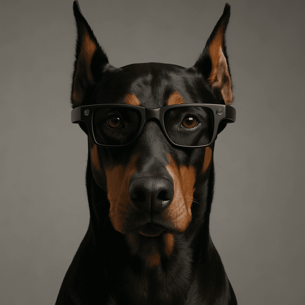 LOVE — the meta dog wearing Meta glasses